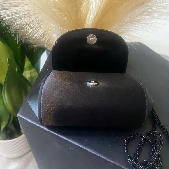 Mini Black Satin Clutch Bag by La Regale - Picture 5 of 5